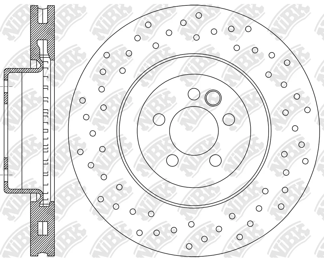 სამუხრუჭე დისკი წნ/მც დახვრეტილი 354.5MM N1