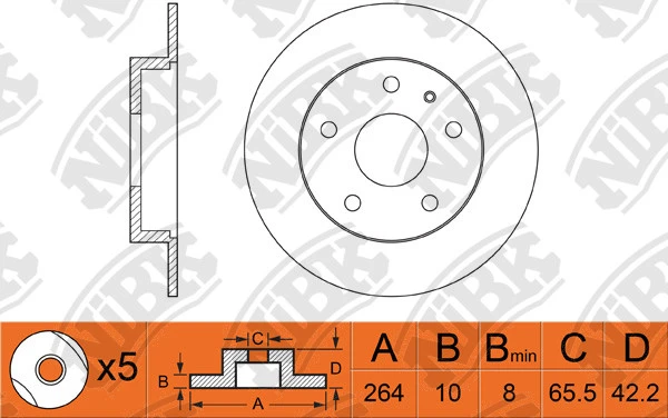სამუხრუჭე დისკი უკ 264MM N3