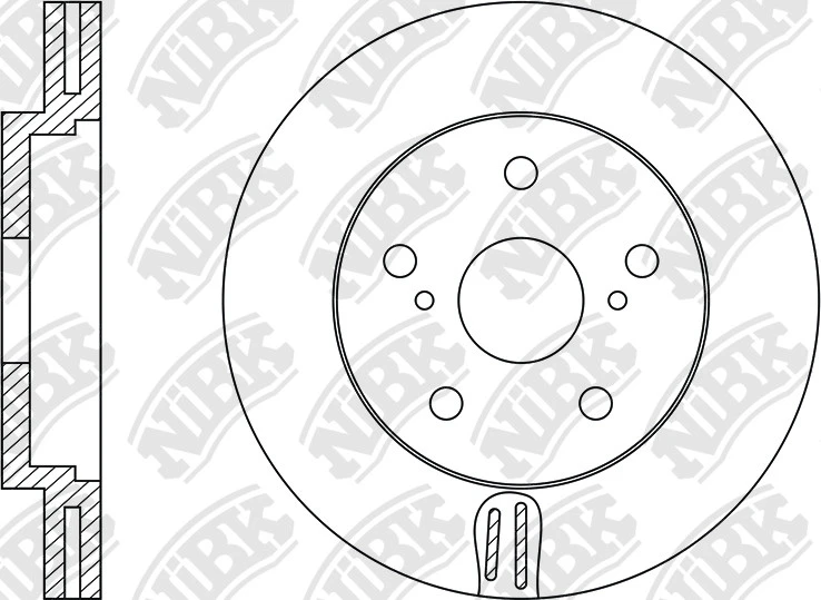 სამუხრუჭე დისკი წნ დახვრეტილი 296mm N1