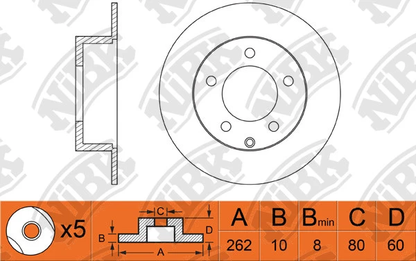 სამუხრუჭე დისკი უკ 262MM