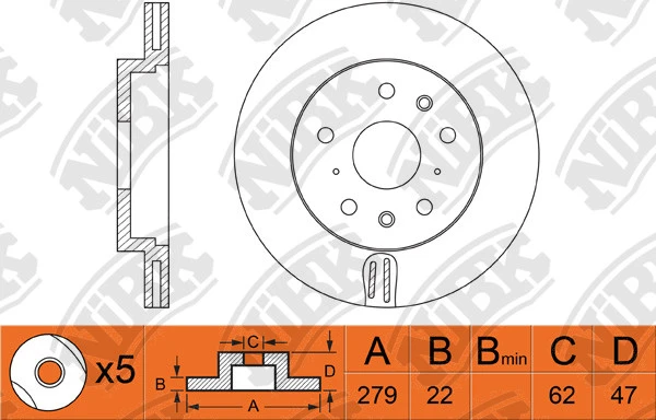 სამუხრუჭე დისკი წნ 280mm N3