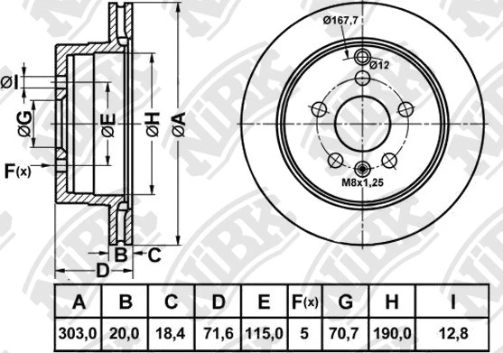 სამუხრუჭე დისკი უკ 303MM N3